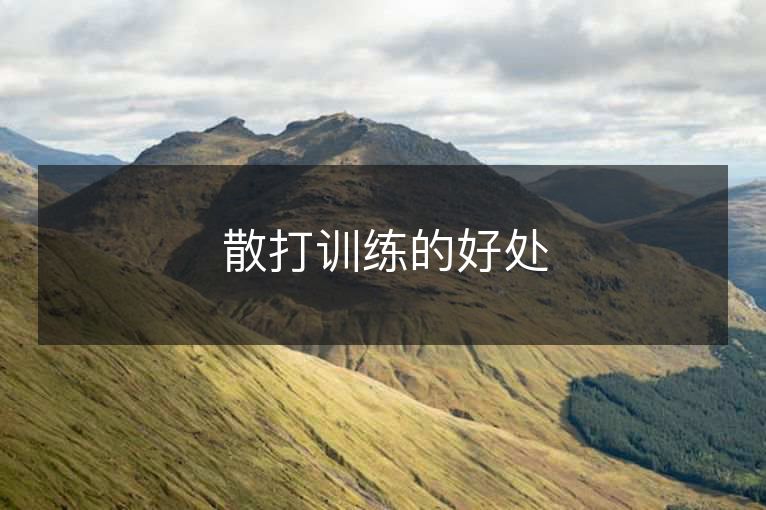 散打训练的好处 散打训练的好处